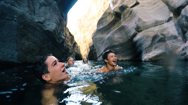 Swimming down the gorge shot on the GoPro!